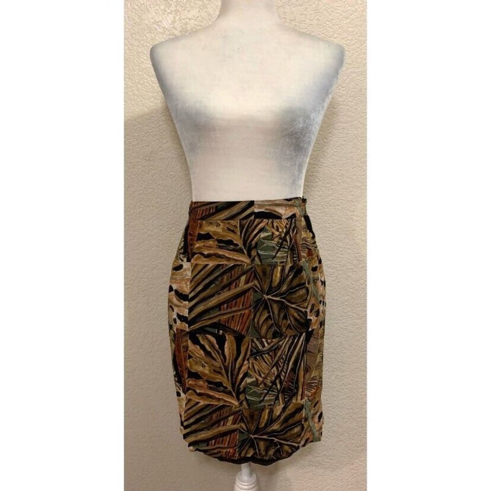 Alberto Makali Vintage 80s Brown Mini Wrap Skirt
